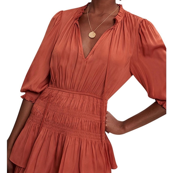 Maje Radjinette Elegant Tiered Dress - Picture 3 of 8